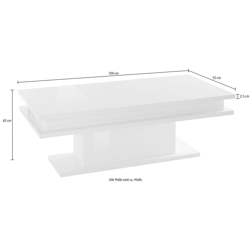 Cazeau Pedestal Coffee Table, Grey