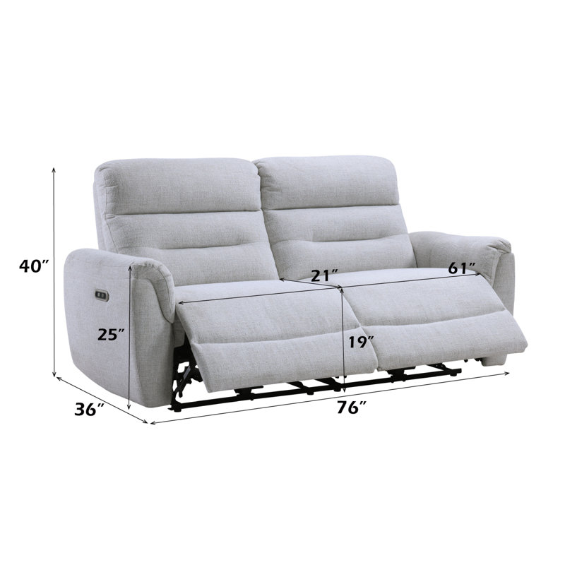 Canapé en chenille gris Easy Motion avec port USB Eastre