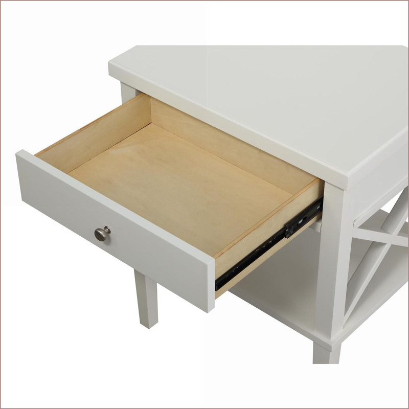 Table de chevet avec tiroir et tablette Madison