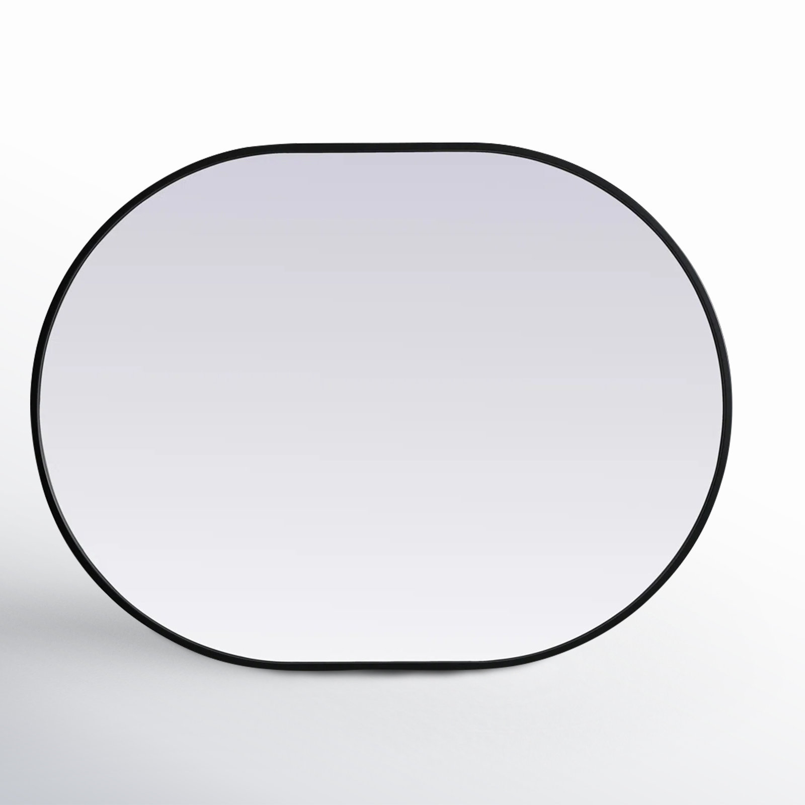 Sabine Metal Pill Wall Mirror, Black, 36" x 27"