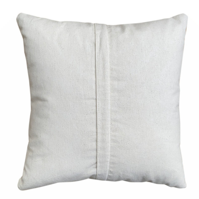 17 x 17 Inch White and Gray Cotton Embroidered Throw Pillow Set