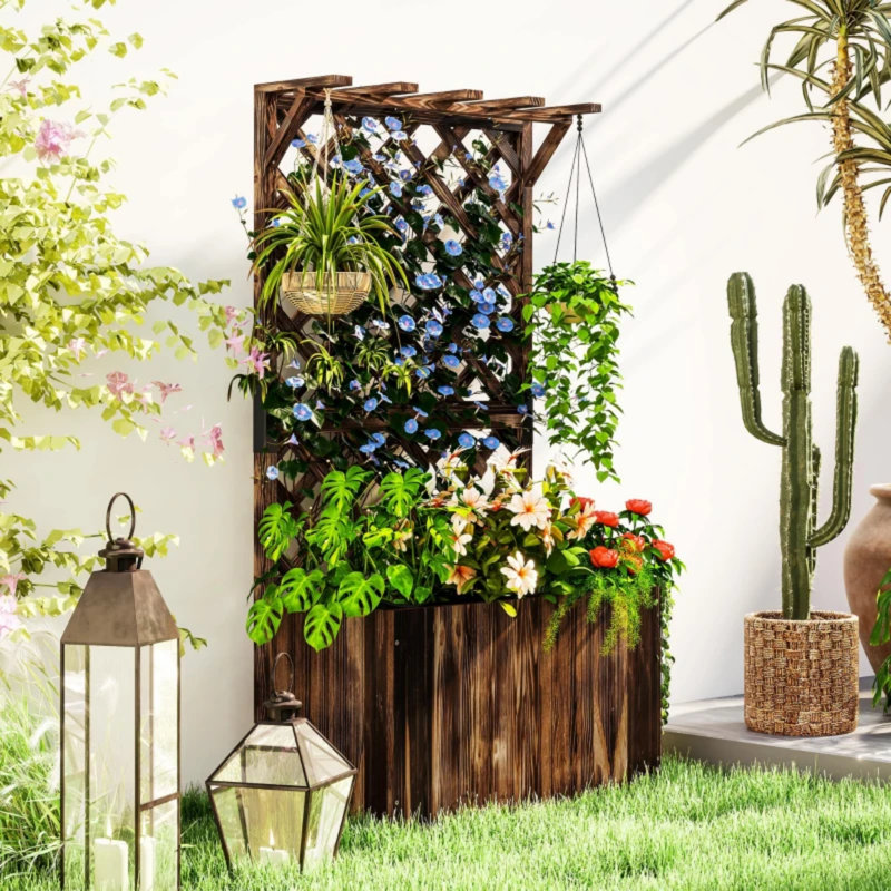 Elevated Planter, Dark Brown