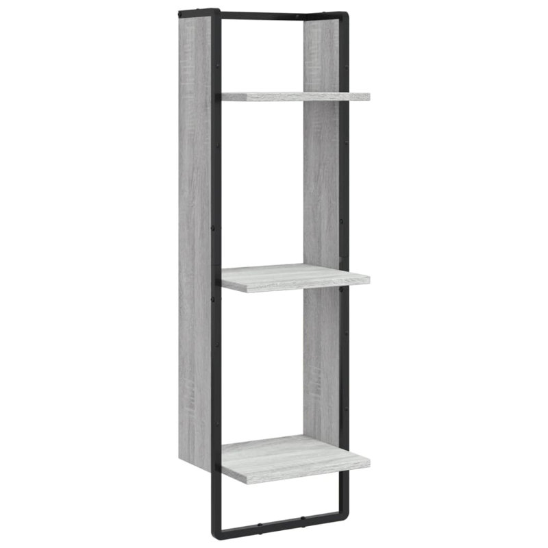 Adetoun 3 Piece Bracket Shelf, Grey Sonoma
