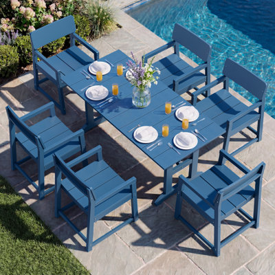 7-Piece HDPE Outdoor Patio Dining Set