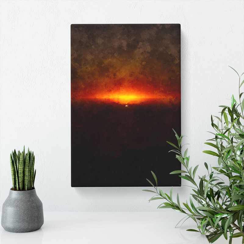 Striking Sunset - Wrapped Canvas Painting, 60cm H x 40cm W x 3cm D