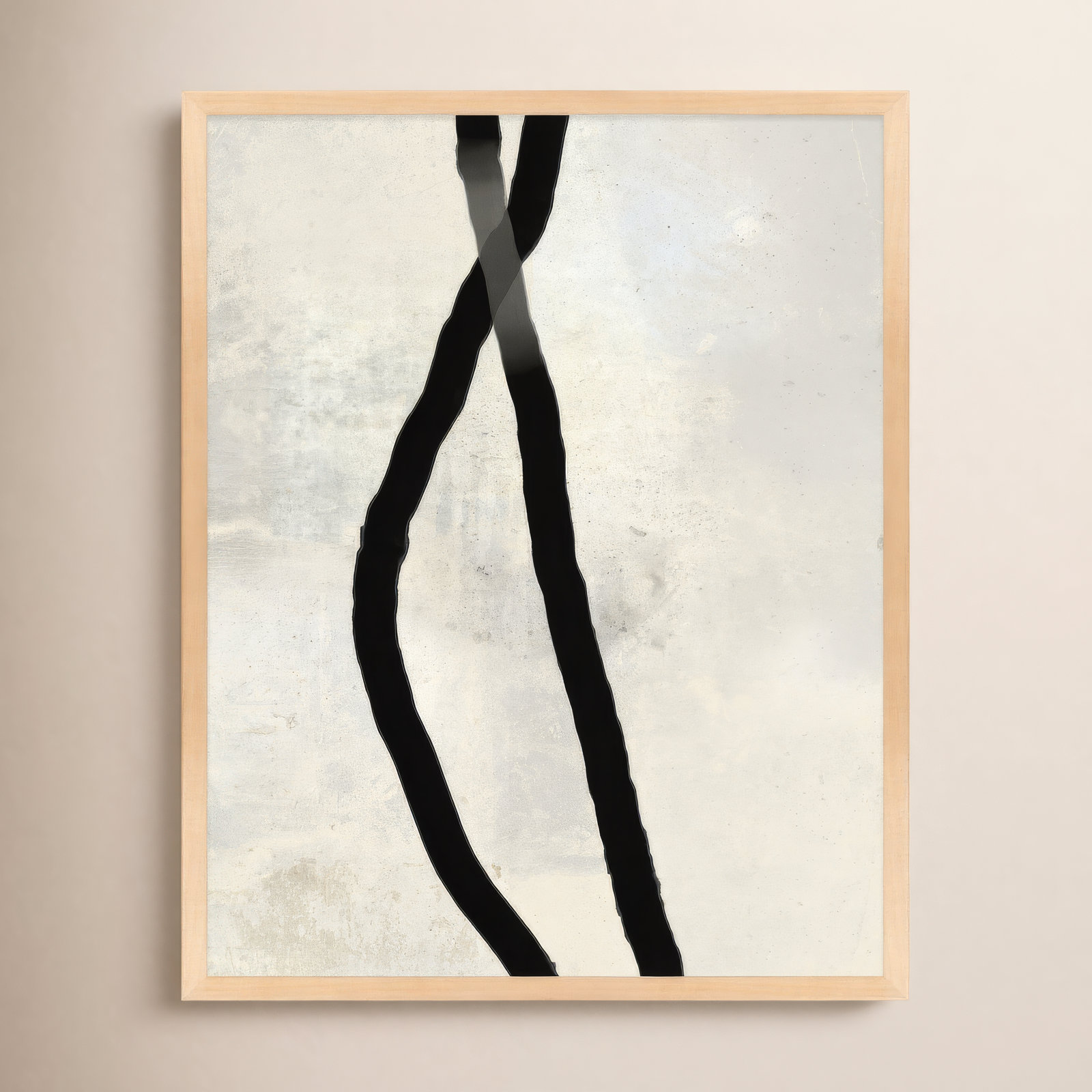 Black Rope 4 by Jacques Pilon, Brown, 30" H x 24" W x 1.25" D