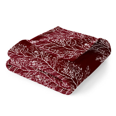Ultra Soft Oversized Plush Foliage Throw Blanket