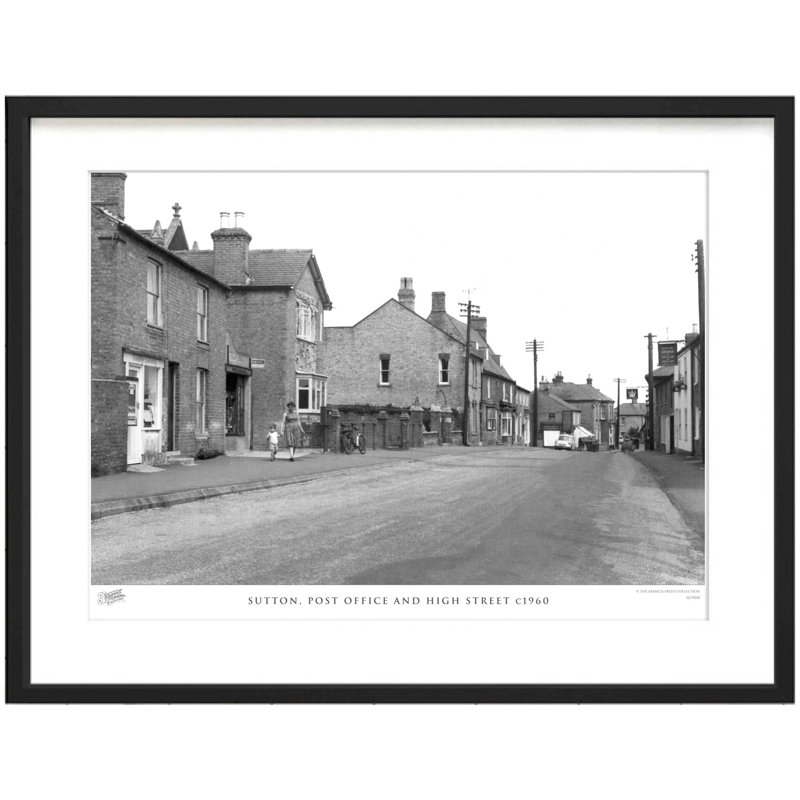 Sutton, Post Office And High Street C1960 by Francis Frith - Single Picture Frame Print, 45cm H x 60cm W x 2.3cm D