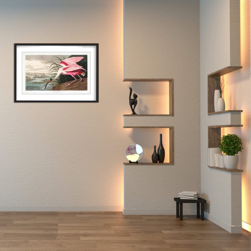 Nature Inspired Roseate Spoonbill From Birds Of America (1827), 16" H x 24" W