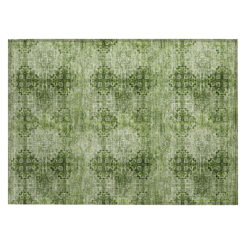 Tapis extérieur lavable antidérapant 2 pi x 3 pi vert olive