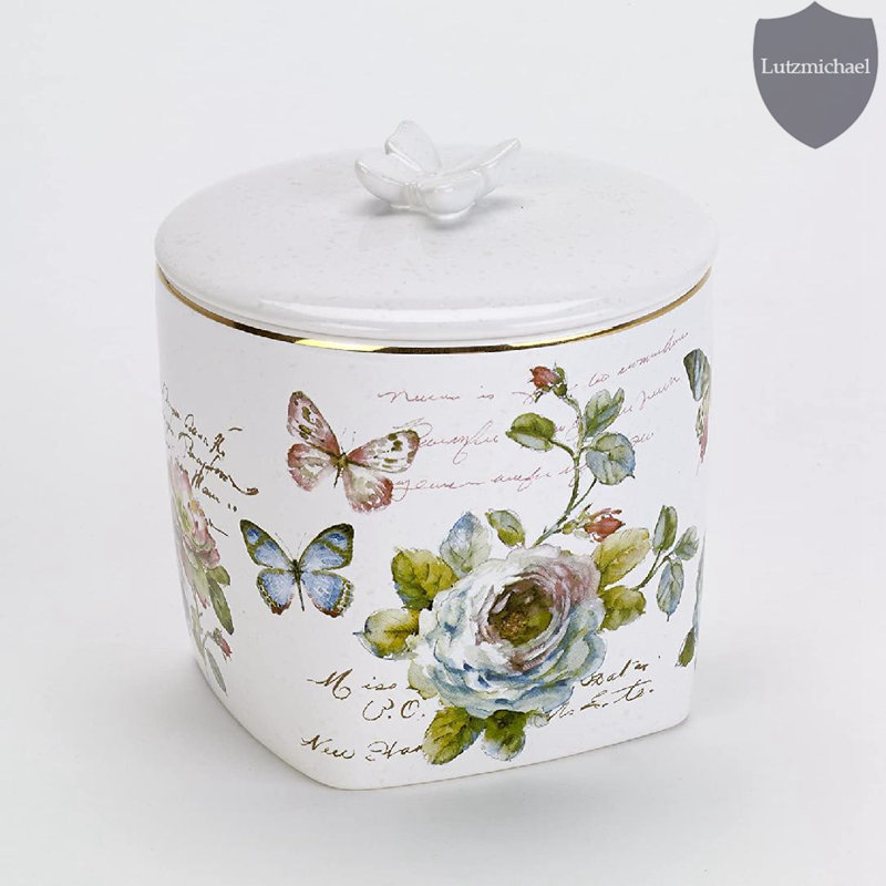 Butterfly Garden Bath Bathroom Storage Container