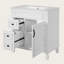 Meuble-lavabo de 30 po avec lavabo en céramique, meuble de salle de bain autoportant moderne avec 2 tiroirs et tablette réglable, meuble-lavabo de salle de bain de style français pour petits espaces-1053279736