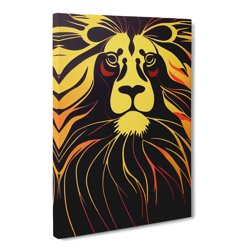 Lion Avant Garde - Wrapped Canvas, 50cm H x 35cm W x 3cm D