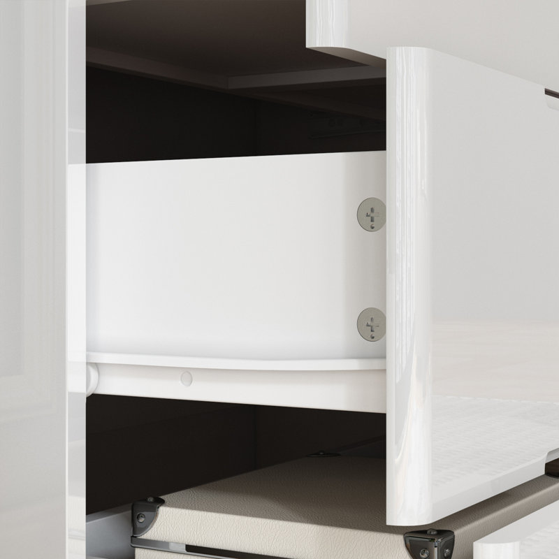 Commode 5 tiroirs Cada, Blanc
