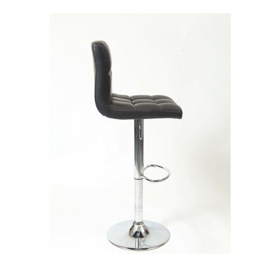 Tabouret de bar pivotant réglable en similicuir, ensemble de 2