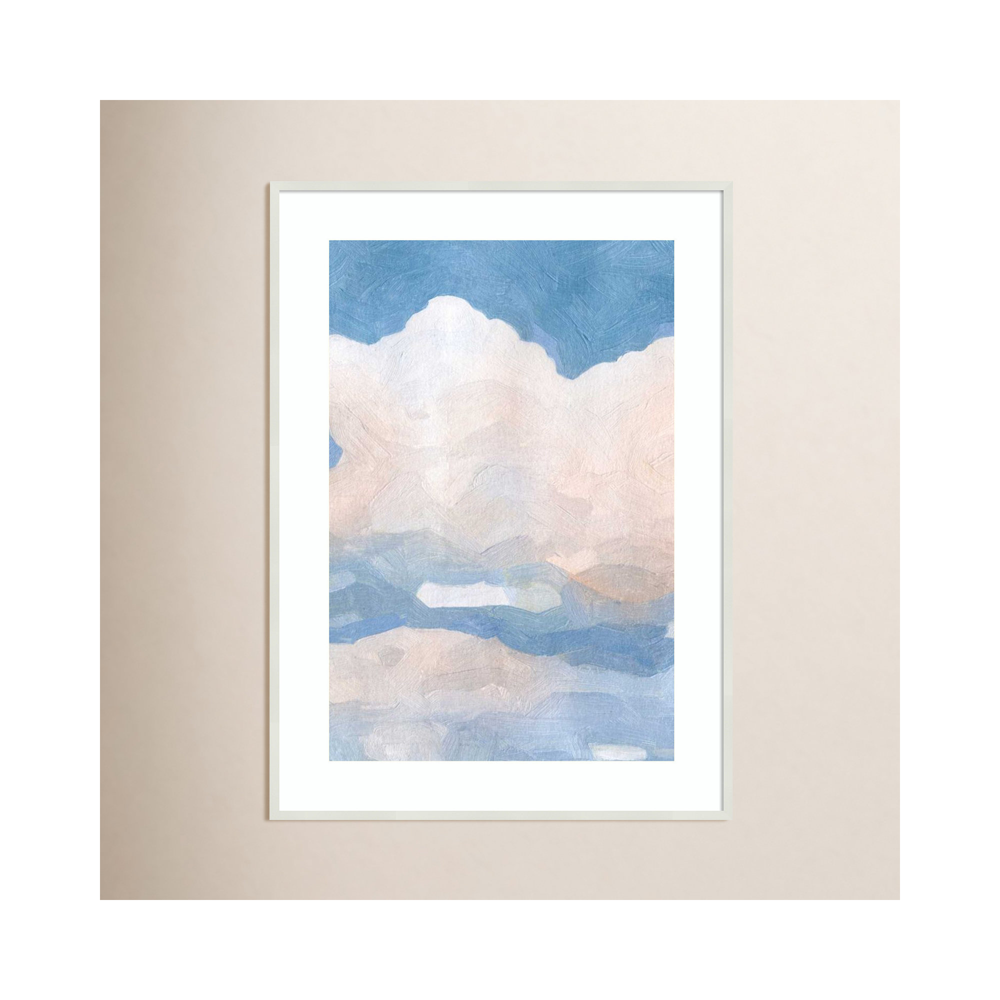 The Clouds by Emma Caroline, White, 25" H x 19" W x 2" D