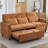 Tula Reversible Recliner Sofa with Pull-Out Bed & Adjustable Backrest-1610259310