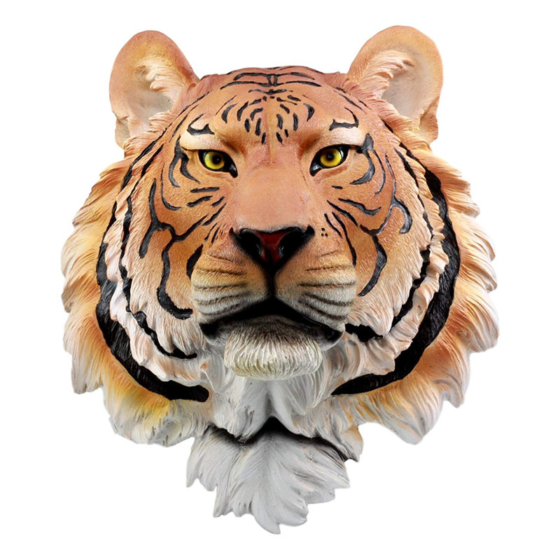 Décoration murale tiger de la tête de sibérie rare, Brun