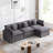  Shamill Chenille Cloud Sofa Couch with Ottoman – Extra-Plush 2-Layer Cushions with Adjustable Leg Heights for Comfort-1663651967