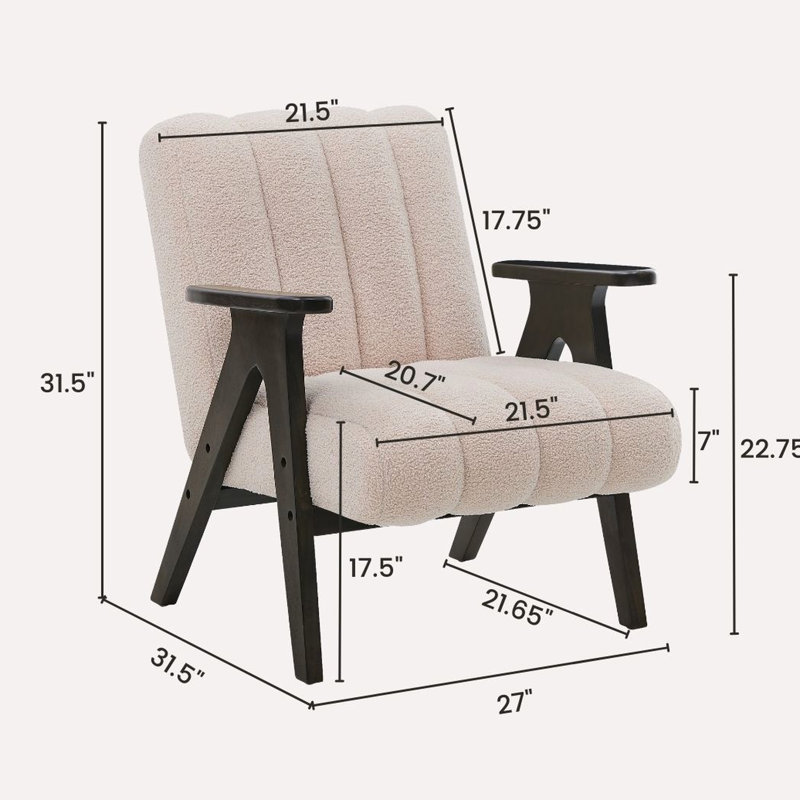Siège luxueux avec chaise d'appoint à structure en bois élégante et confortable, Beige