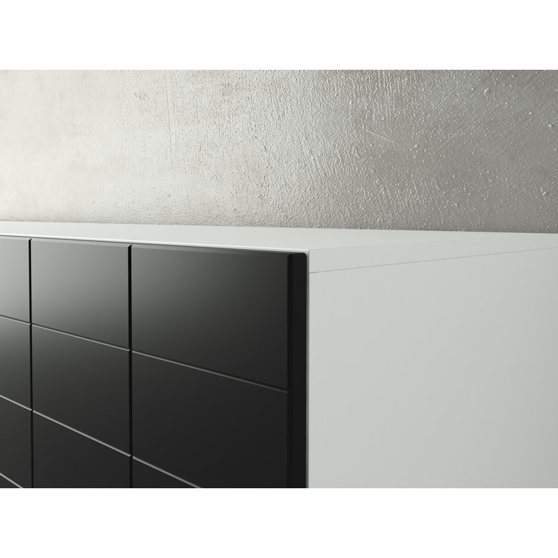 Baragrey 110cm Sideboard, White/Black