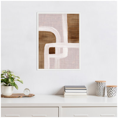 rhythmic lines ll by Nikita Jariwala Framed Canvas Wall Art Print