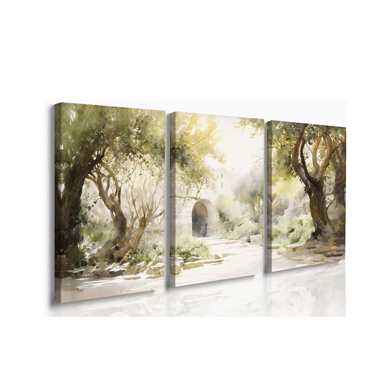 3 Piece Wrapped Canvas Print, 40 cm H x 90 cm W