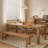 Modern Burlywood Rectangular Solid Wood Dining Table-705725229