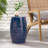 Side Table, Lace Cut Metal End Table For Outdoor & Indoor Use, Barrel Shape Accent Table With No Assembly Needed-898182892