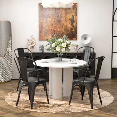 Johntel 17'' H Metal Stacking Side Chair
