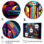 Multicolore psychédélique Jukebox Sound - ensemble d'art mural multipanel Jukebox