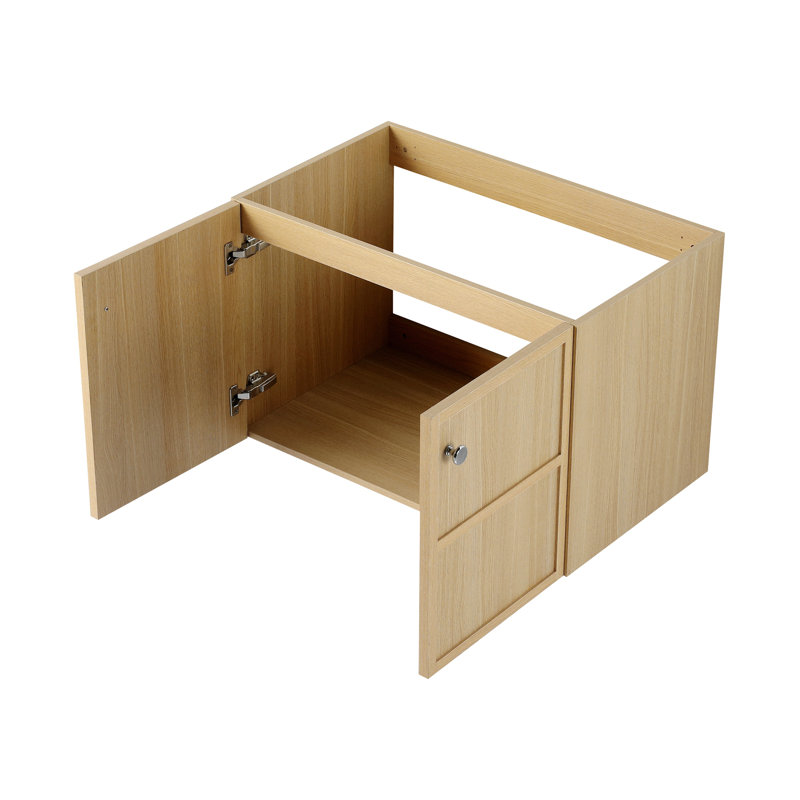 Meuble-lavabo de salle de bain avec lavabo, armoire de rangement de salle de bain moderne à bords arrondis et courbes avec tiroir, lavabo en céramique blanc rond sans robinet, pré-assemblé, couleur vert clair