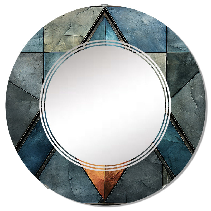 Maeline - Miroir mural moderne rond, 32 po x 32 po