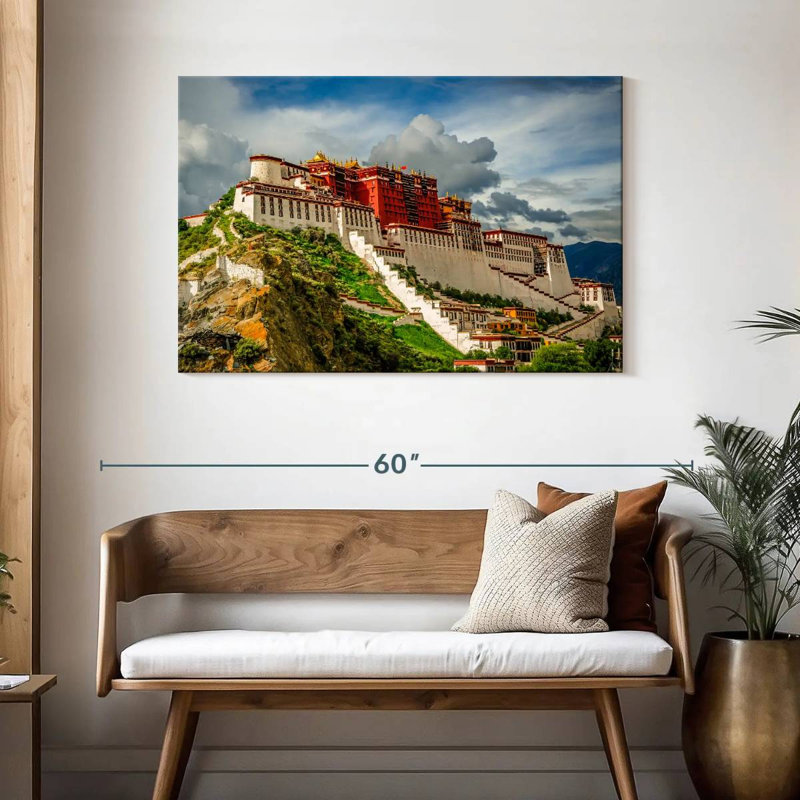 Adella, Palais du Tibet, Tibet, H 30 po x l 45 po