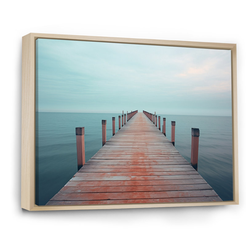 Tiphonnet Pier To Infinity II sur toile, H 16 po x l 32 po x P 1 po, Cadre naturel flottant