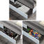 Lit plateforme tapissier avec 4 tiroirs et base stable en plastique Boucle