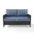 Mosca 51'' Wide Metal Loveseat with Cushions-49317802