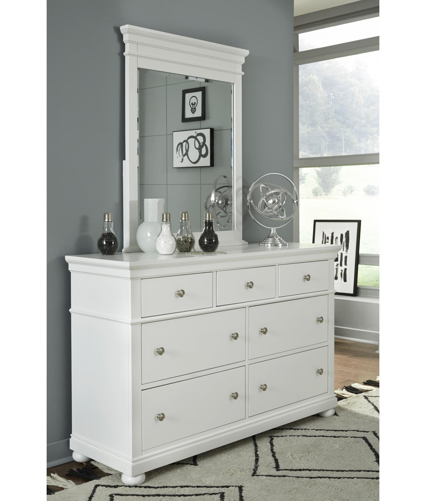Jayden 7-Drawer Dresser, White