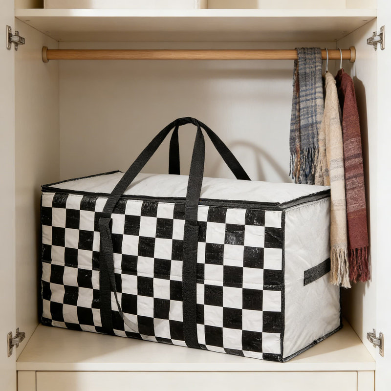 Heavy Duty Moving And Storage Bags With Zipper Handles - Extra Large Reusable Tote Bins For Packing, Organizing, And Space Saving