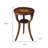  Transitional 24" Cherry Wood Round End Table with Shelf