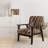 Terracotta Bliss Texture Abstract VI - Upholstered Contemporary Arm Chair, Brown Accent Chair
