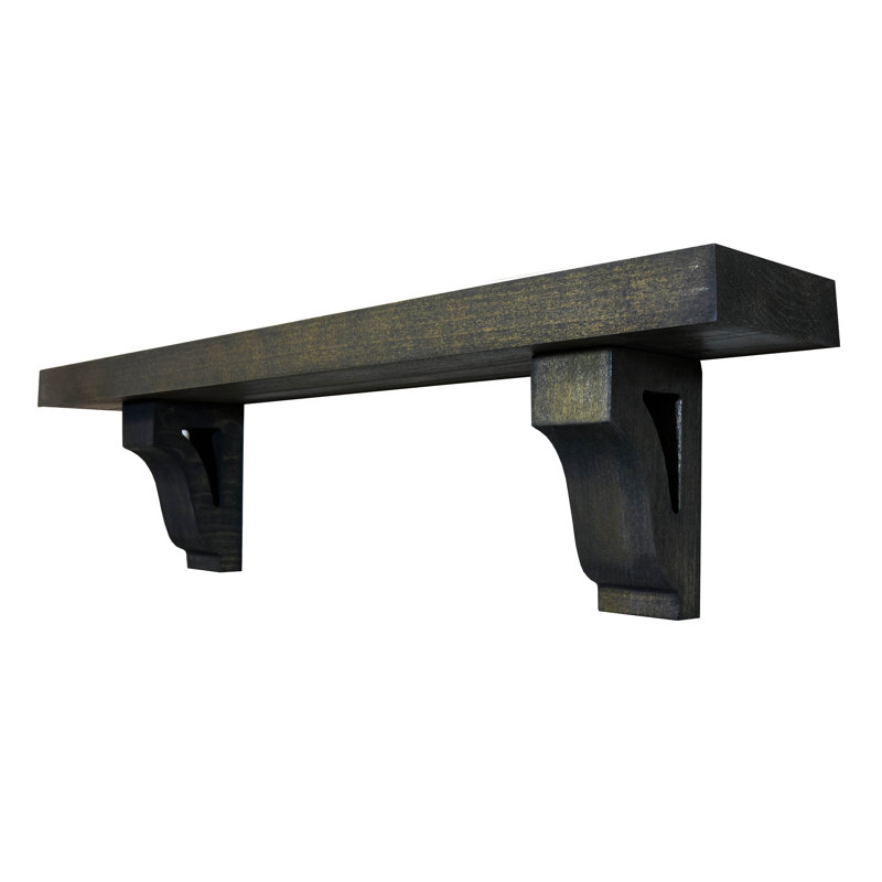 Rayne Shelves/W Corbels, 7" H x 46" W x 4.5" D, Gray