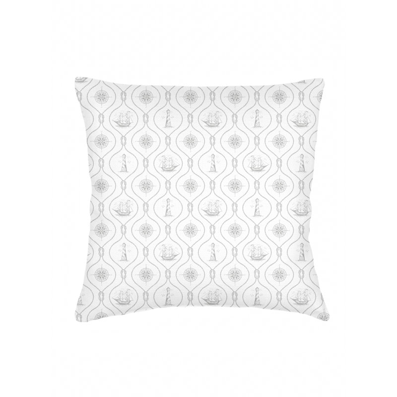 Printed Pillows Linen Geometric Accent Pillow, Gray, Square 26", Pillow Cover Only - No Insert