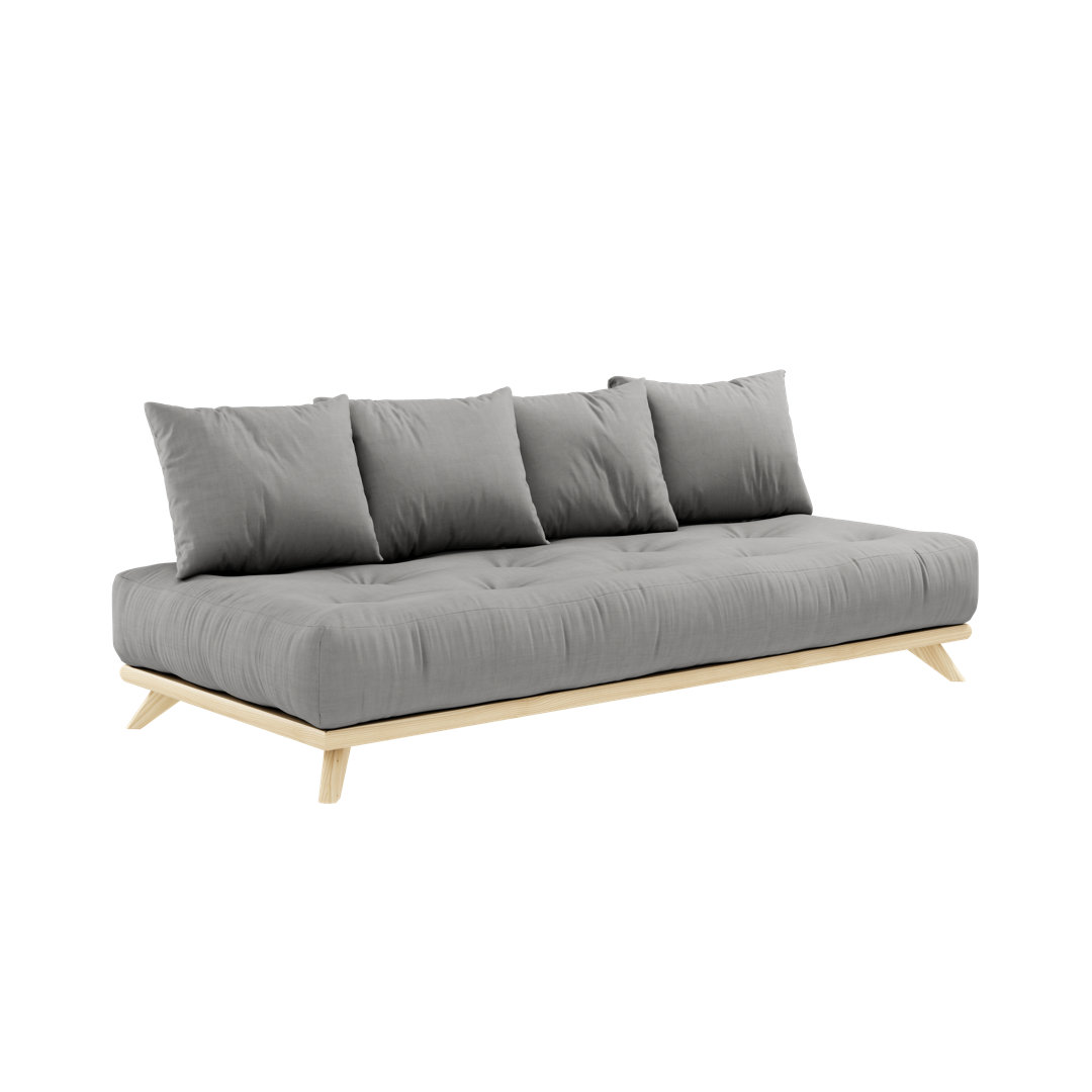 Schlafsofa Senza Daybed zum Schlafen, Liege zum Entspannen, zum Sitzen inkl. Handgefertigte Futonmatratze und 4 Rückenki...