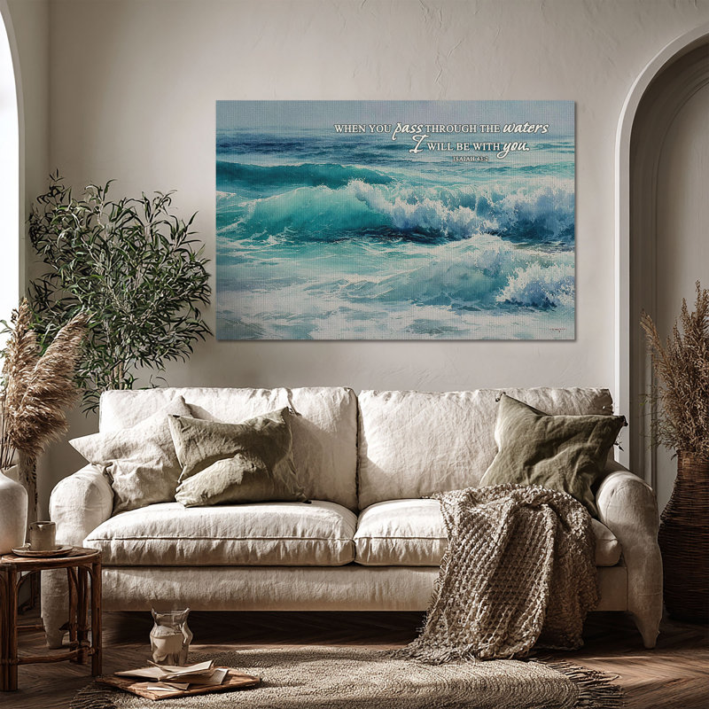 «Never Alone», art mural sur toile grand format - Décoration de salon, de chambre à coucher ou de bureau, 60"W x 40"H