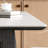 Vintage black rectangular slate dining table set-104594643