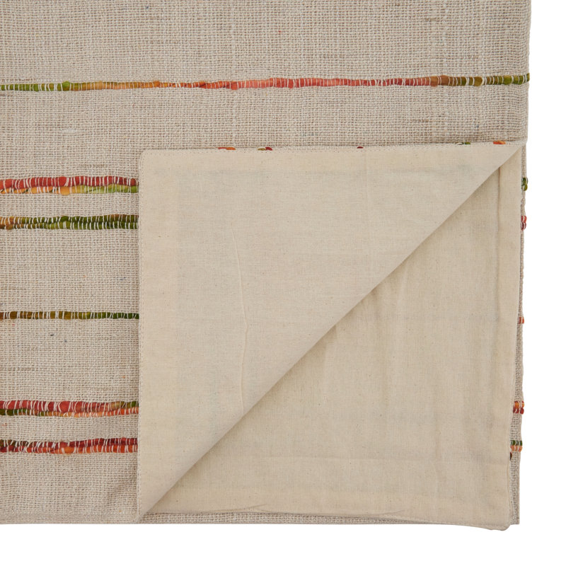 Tabron Striped 100% Cotton Table Runner, 72'' x 16''