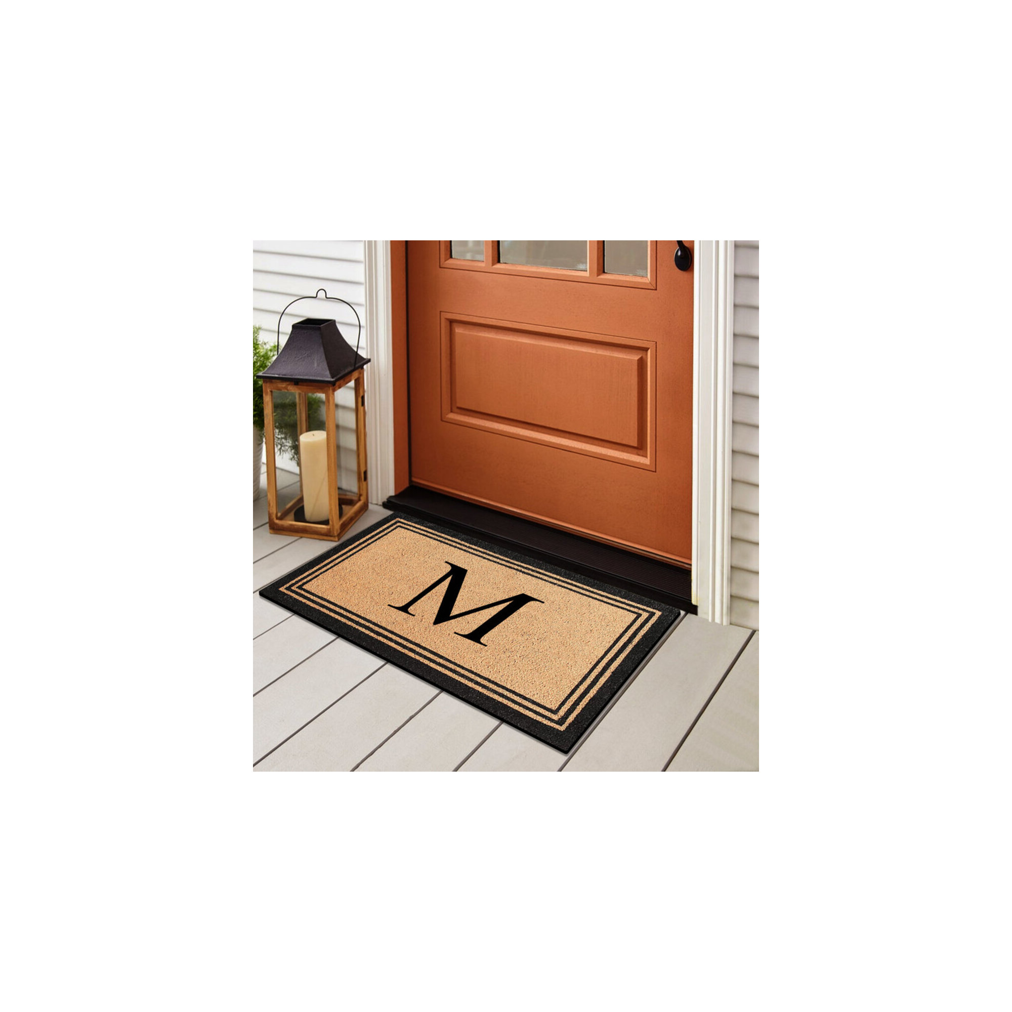 DeHond Pure Natural Coir Non-Slip Outdoor Door Mat, 18" X 30", M