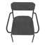 Fauteuil de salle à manger rembourré en cuir noir et pourquoi Vegan Modern-116788867