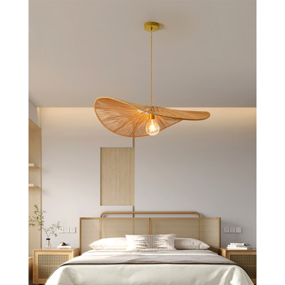 Japanese Wabi-Sabi Style Retro Hand-Woven Hemp Rope Chandelier